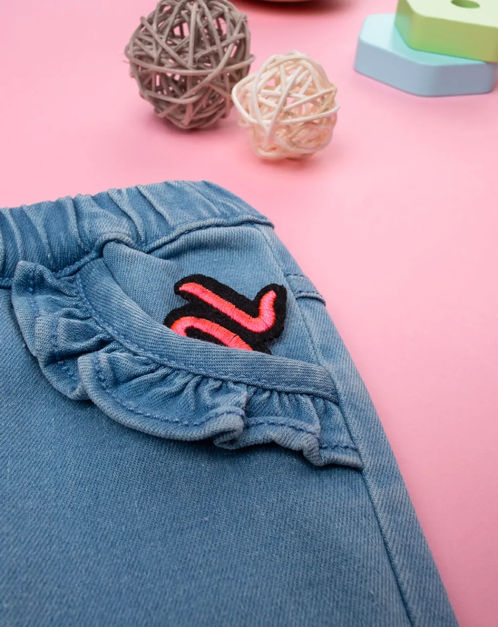 Prenatal Jeans Pantaloni E Salopette-Pantalone Denim Bimba Soft Blue