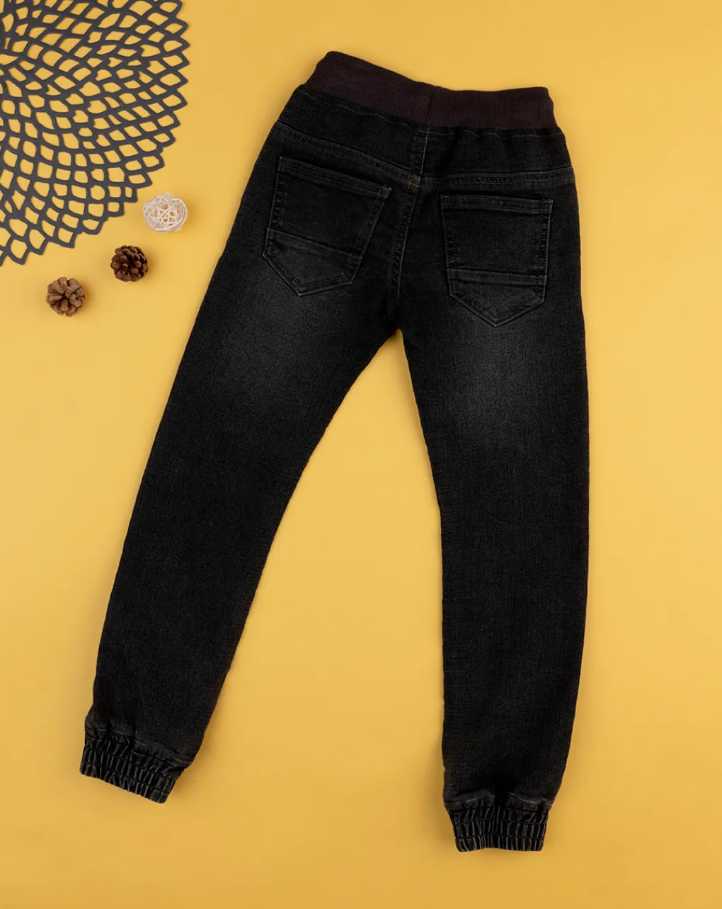 Prenatal Jeans Pantaloni E Salopette-Pantalone Denim Nero Bimbo