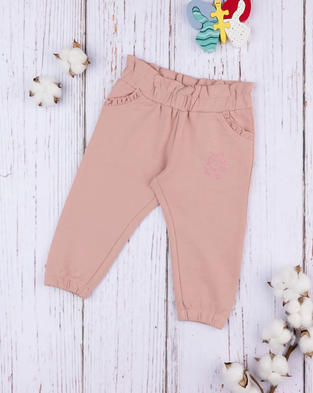 Prenatal Jeans Pantaloni E Salopette-Pantalone Felpato Bimba Rosa