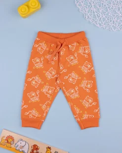 Prenatal Jeans Pantaloni E Salopette-Pantalone Felpato Bimbo Arancione