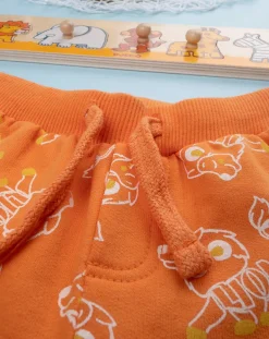 Prenatal Jeans Pantaloni E Salopette-Pantalone Felpato Bimbo Arancione