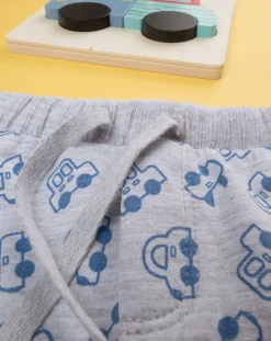 Prenatal Pantaloni E Salopette-Pantalone Felpato Bimbo Grigio