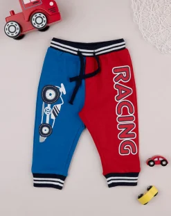 Prenatal Jeans Pantaloni E Salopette-Pantalone French Terry Bimbo Rosso/Blu
