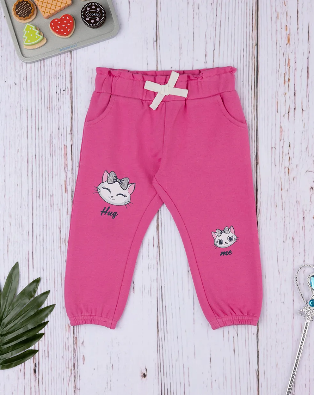 Prenatal Jeans Pantaloni E Salopette-Pantalone French Terry Bimba Rosa