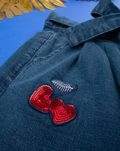 Prenatal Jeans Pantaloni E Salopette-Pantalone Lungo Bambina Denim Red And Blue