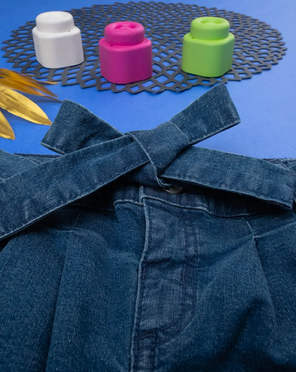 Prenatal Jeans Pantaloni E Salopette-Pantalone Lungo Bambina Denim Red And Blue