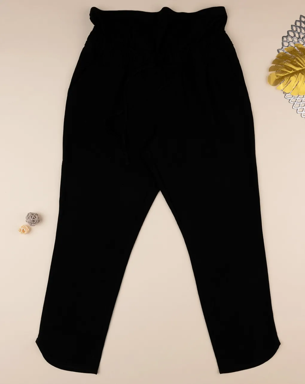 Prenatal Pantaloni Gonne E Leggings-Pantalone Lungo Nero Con Coulisse