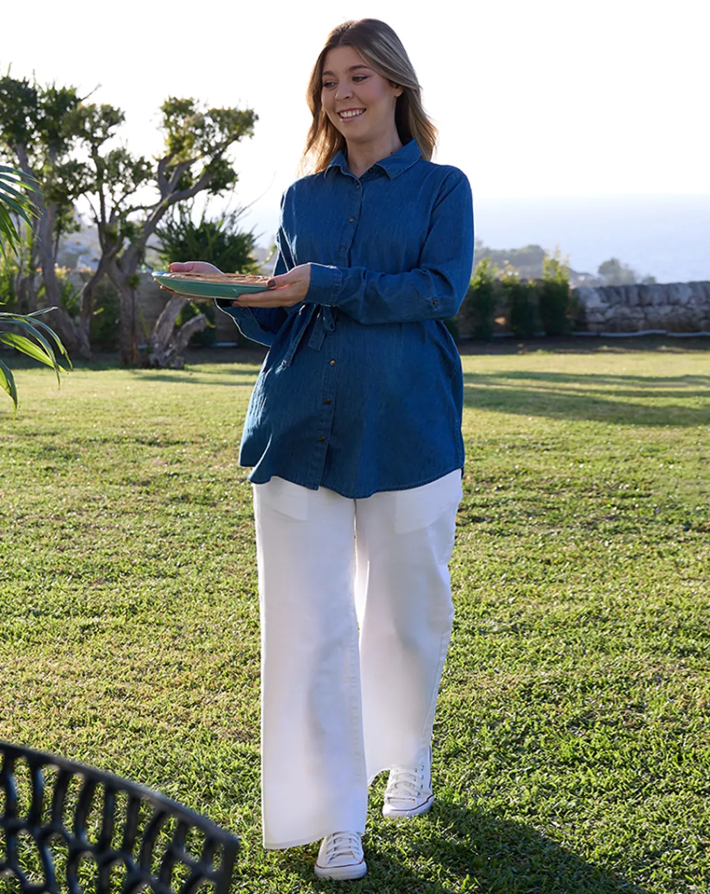 Prenatal Pantaloni Gonne E Leggings-Pantalone Premaman Ampio Con Fascia Alta In Vita