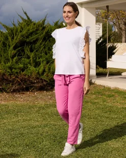 Prenatal Pantaloni Gonne E Leggings-Pantalone Premaman Con Fusciacca Fucsia
