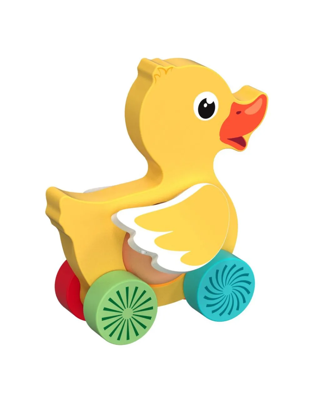 Wood'N'Play Giochi Primi Mesi-Papera Attivita’ Con Ruote - Wood 'N’ Play