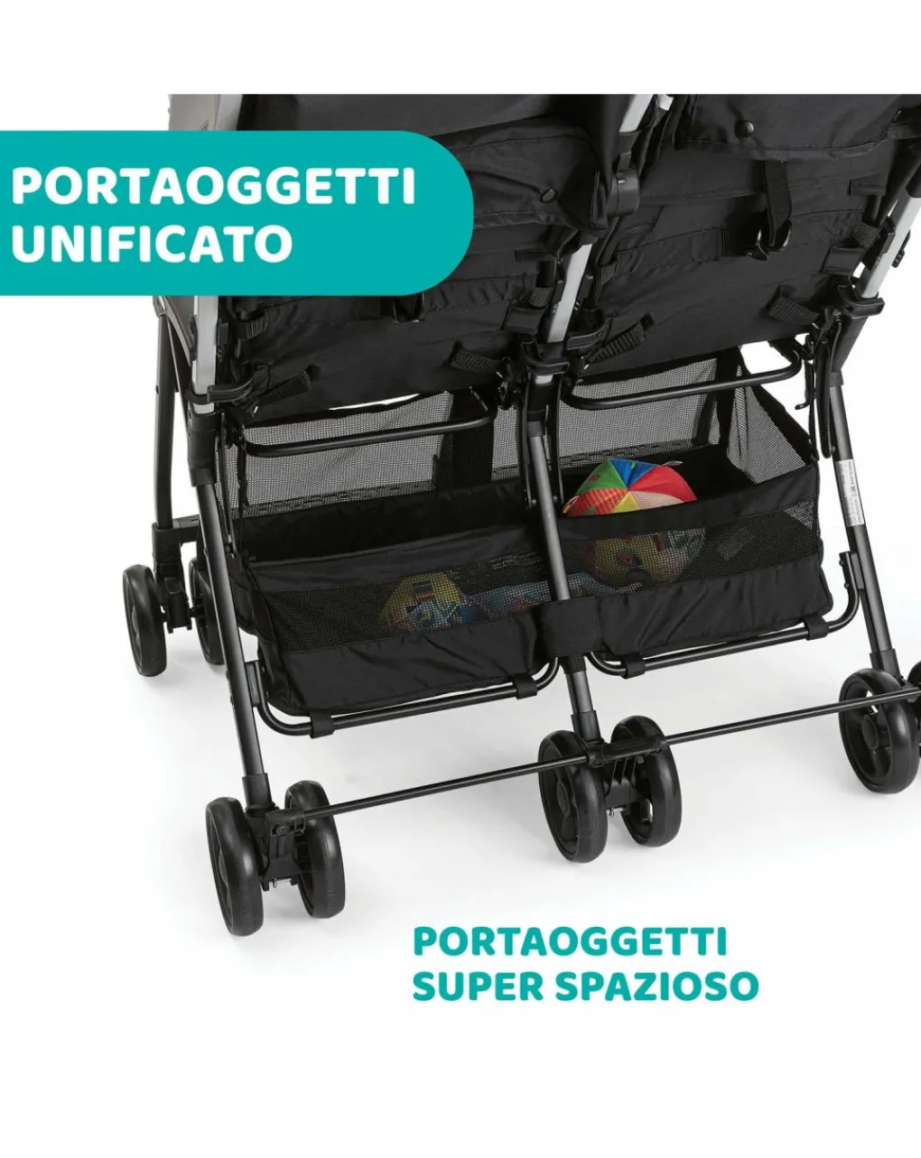 Chicco Gemellari-Passeggino Gemellare Ohlala Twin Silver Cat