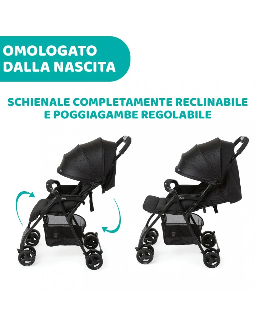 Chicco Passeggini-Passeggino Ohlala3 Jet Black -