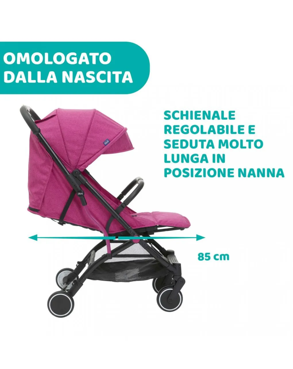 Chicco Passeggini-Passeggino Trolley Me Aurora Pink -