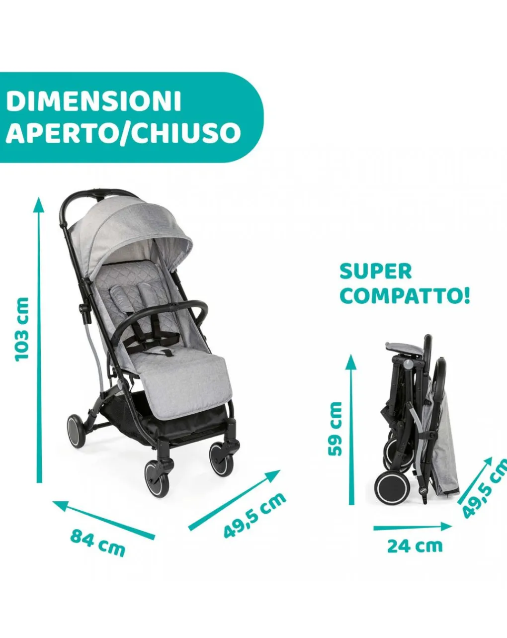 Chicco Passeggini-Passeggino Trolley Me Light Grey