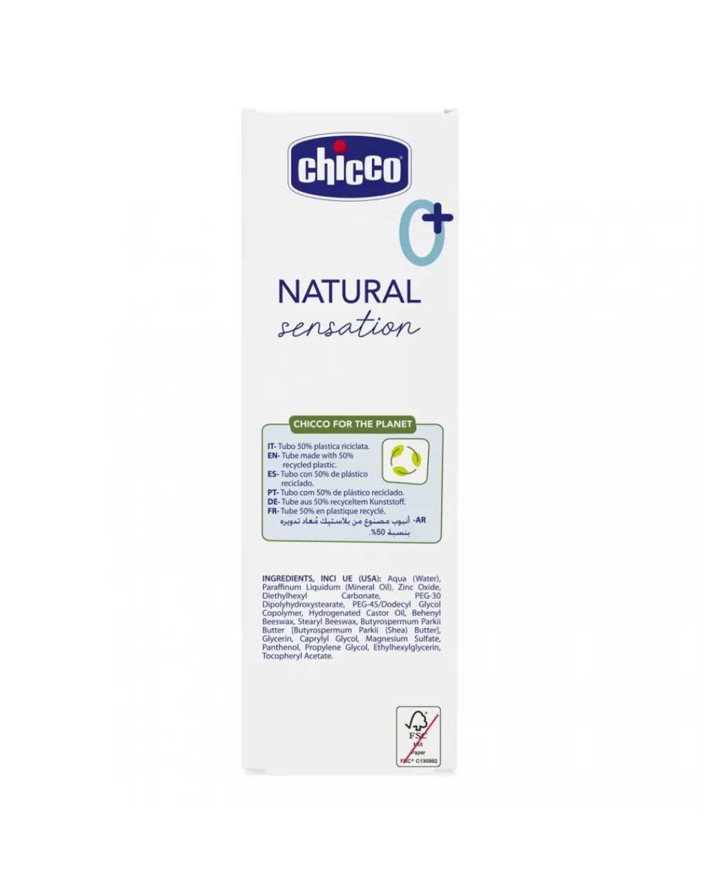 Chicco Pasta E Polvere Cambio-Pasta Lenitiva 4In1 Natural Sensation 100Ml -