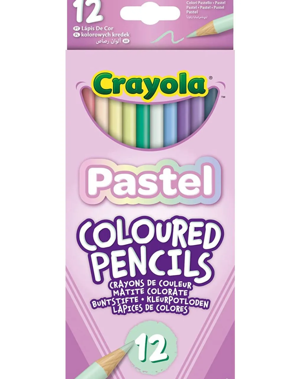 Crayola Giochi Creativi-Pastel 12 Matite Colorate Dai Colori Pastello -