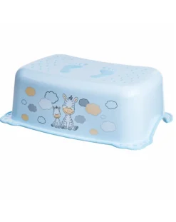 Giordani Vaschette E Accessori-Pedana Bagno Basic Zebra Azzurra