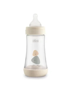 Chicco Biberon-Perfect 5 Biberon 240 Ml Beige- Flusso Medio