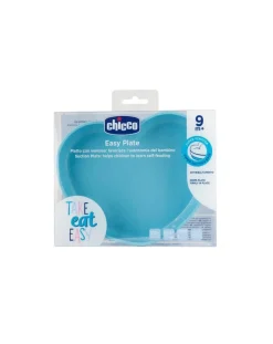Chicco Piatti E Posate-Piatto Cuore In Silicone Con Ventosa 9M+ Azzurro