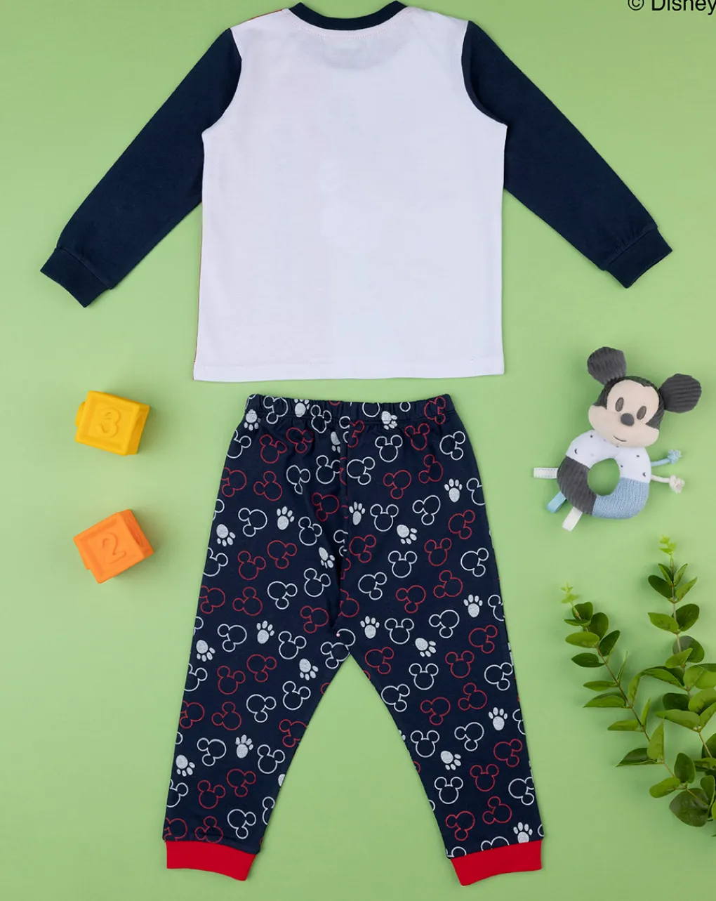 Prenatal Pigiami-Pigiama Bimbo "Mickey Mouse” Blu/Rosso