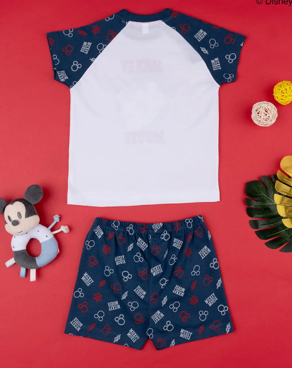 Prenatal Pigiami-Pigiama Bimbo "Mickey Mouse” Blu Organic Cotton