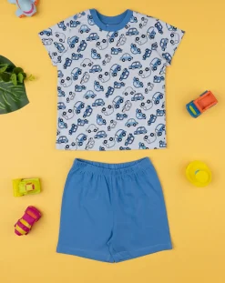 Prenatal Pigiami-Pigiama Due Pezzi Bimbo Azzurro Allover