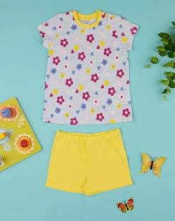 Prenatal Pigiami-Pigiama Jersey Bimba Giallo/Grigio