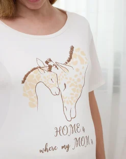 Prenatal Pigiami E Camicie Da Notte-Pigiama Premaman Con Stampa Giraffe