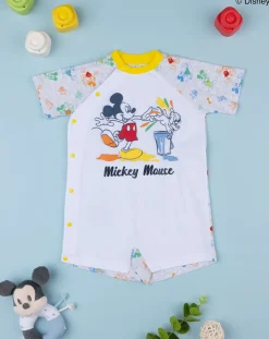Prenatal Pigiami-Pigiamone Jersey Bimbo "Mickey Mouseā Organic Cotton