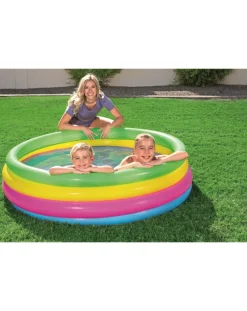 Bestway Piscine Braccioli E Salvagenti-Piscina A 4 Anelli Colorati 157X46 Cm -