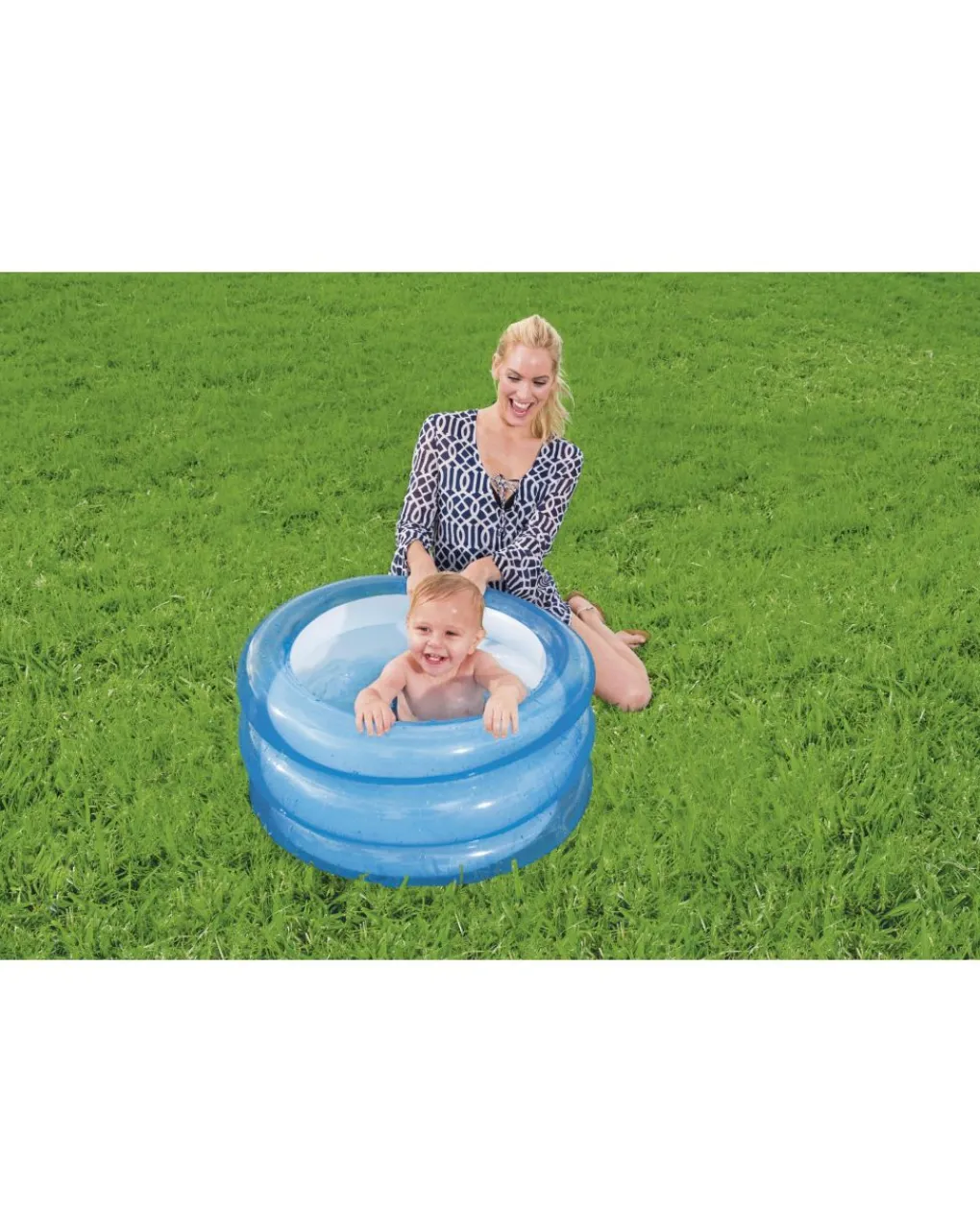 Bestway Piscine Braccioli E Salvagenti-Piscina A 3 Anelli E Fondo Gonfiabile 70×30 Cm - 2 Colori Assortiti -