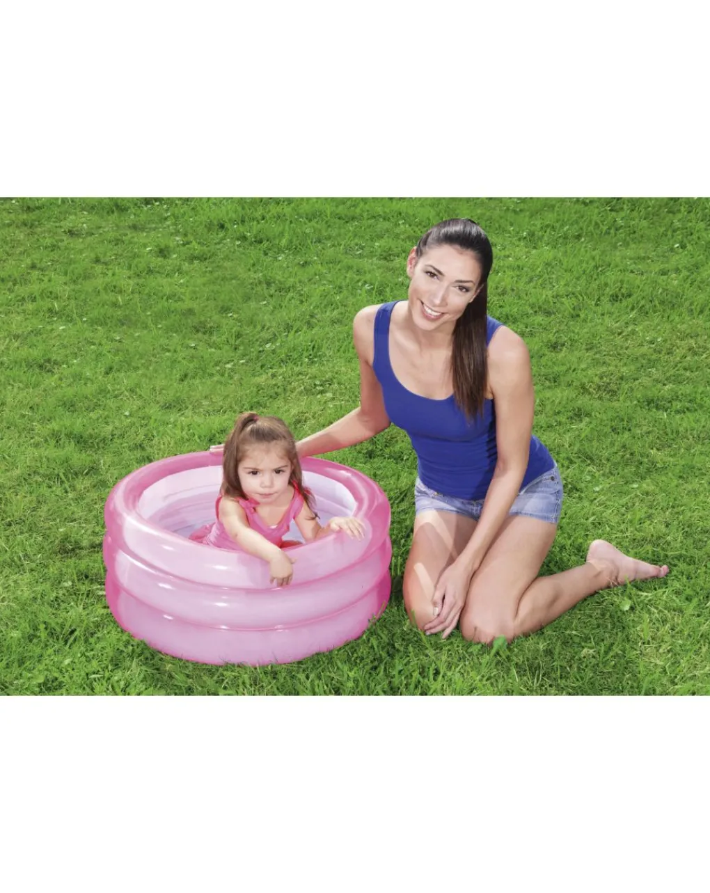 Bestway Piscine Braccioli E Salvagenti-Piscina A 3 Anelli E Fondo Gonfiabile 70×30 Cm - 2 Colori Assortiti -