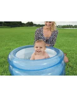 Bestway Piscine Braccioli E Salvagenti-Piscina A 3 Anelli E Fondo Gonfiabile 70×30 Cm - 2 Colori Assortiti -