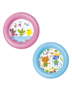 Bestway Piscine Braccioli E Salvagenti-Piscina Baby A 2 Anelli E Fondo Disegnato 61×15 Cm - 2 Colori Assortiti -