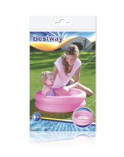 Bestway Piscine Braccioli E Salvagenti-Piscina Baby A 2 Anelli E Fondo Disegnato 61×15 Cm - 2 Colori Assortiti -