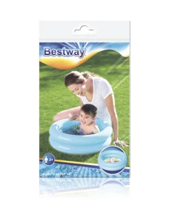 Bestway Piscine Braccioli E Salvagenti-Piscina Baby A 2 Anelli E Fondo Disegnato 61×15 Cm - 2 Colori Assortiti -