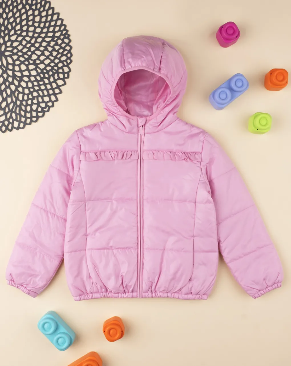 Prenatal Giubbotti E Piumini-Piumino Basic Girl Pink