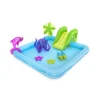 Bestway Piscine Braccioli E Salvagenti-Play Center Acquario Fantastico Con Spruzzi 239X206X86 Cm Anelli Gonfiabili Inclusi -