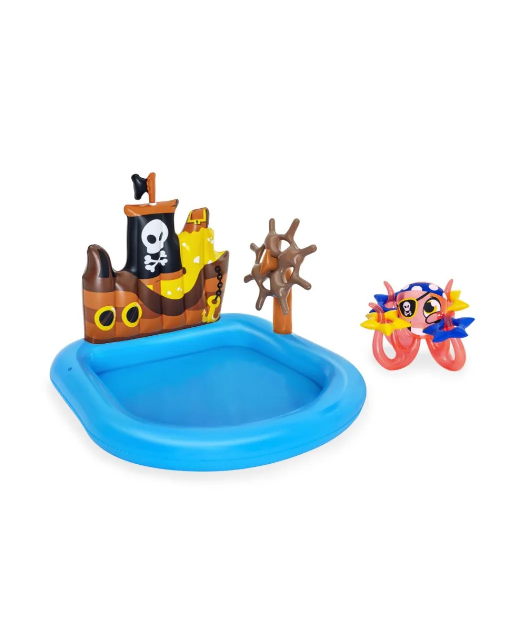 Bestway Piscine Braccioli E Salvagenti-Play Center Nave Pirati 140X130X104 Cm Con Polpo E Accessori Gonfiabili -