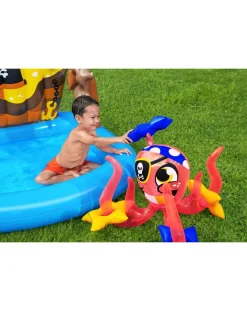 Bestway Piscine Braccioli E Salvagenti-Play Center Nave Pirati 140X130X104 Cm Con Polpo E Accessori Gonfiabili -