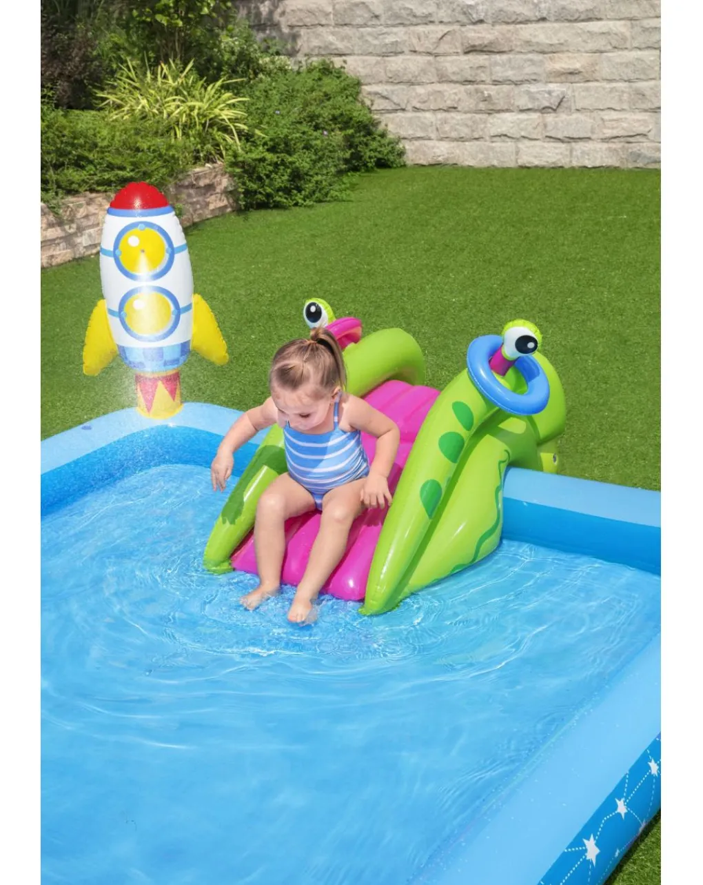 Bestway Piscine Braccioli E Salvagenti-Play Center Piccolo Astronauta 228X206X84 Cm -