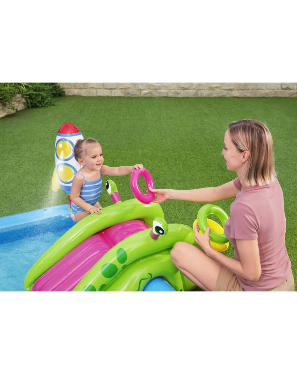Bestway Piscine Braccioli E Salvagenti-Play Center Piccolo Astronauta 228X206X84 Cm -