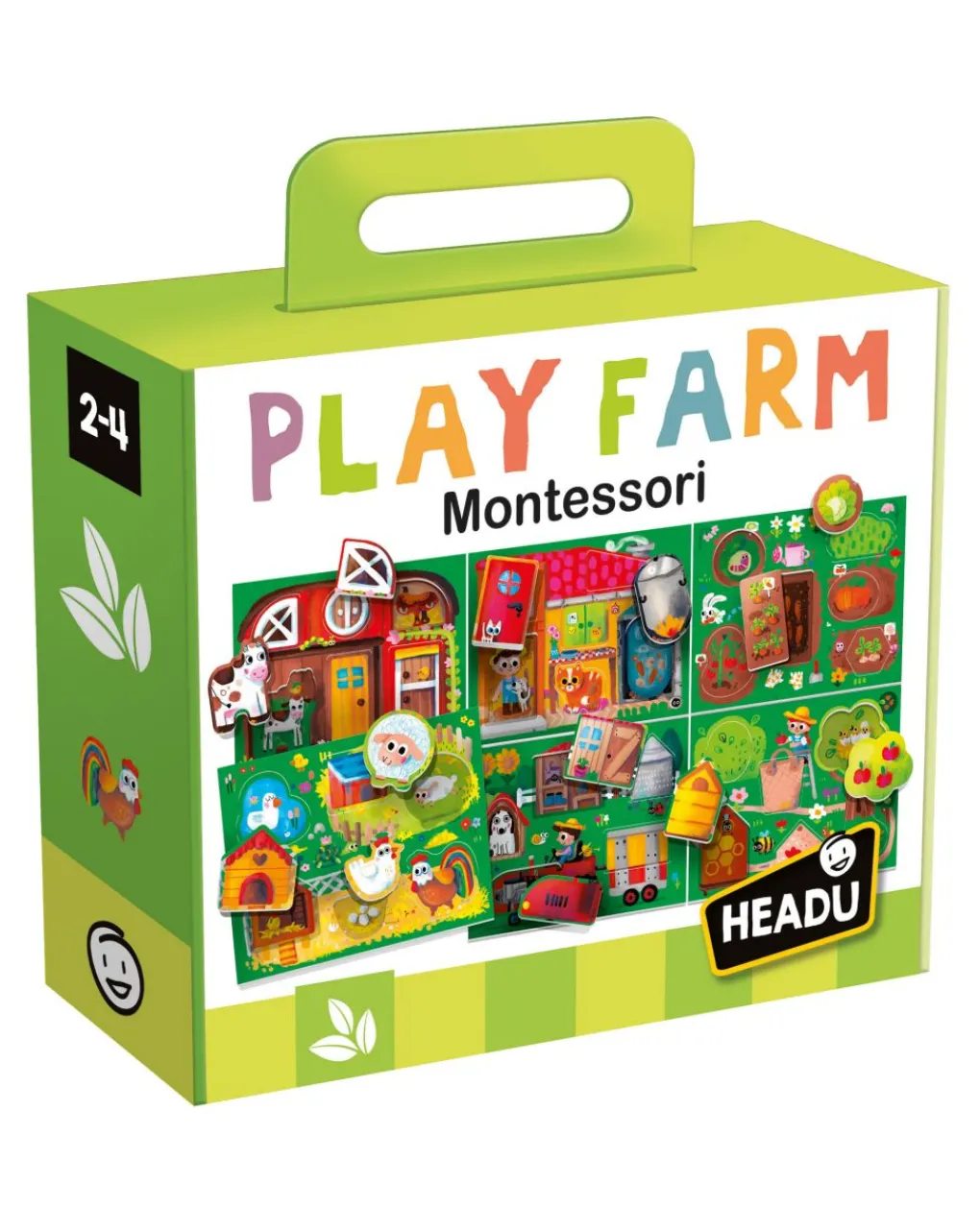 Headu Puzzle Per Bambini-Play Farm Montessori. Prime Scoperte Nella Fattoria! 2/4 Anni -