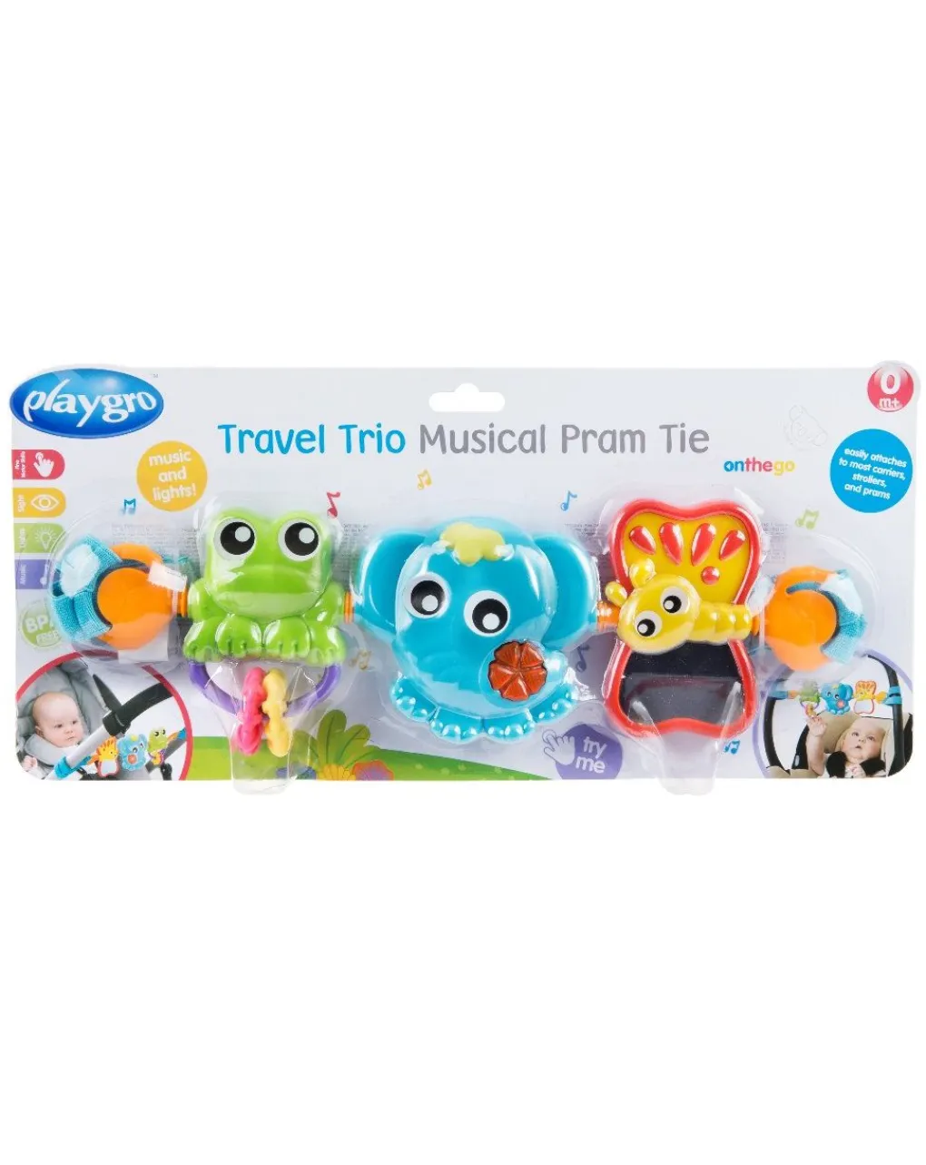 Playgro Giochi Da Passeggio-- Travel Trio Musical Pram Time