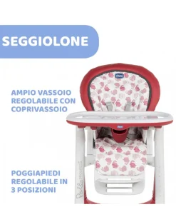 Chicco Seggioloni Pappa-Polly Progres5 - 4 Ruote Red