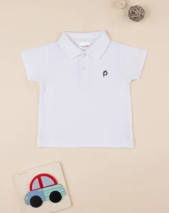 Prenatal Magliette Camicie E Body-Polo Bianca Maniche Corte Bimbo Basic