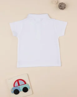 Prenatal Magliette Camicie E Body-Polo Bianca Maniche Corte Bimbo Basic