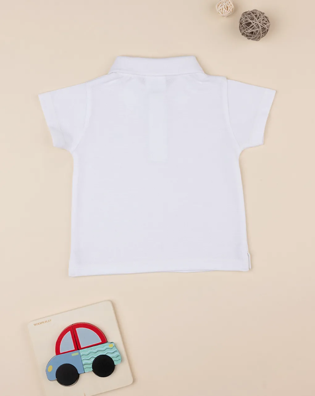 Prenatal Magliette Camicie E Body-Polo Bianca Maniche Corte Bimbo Basic