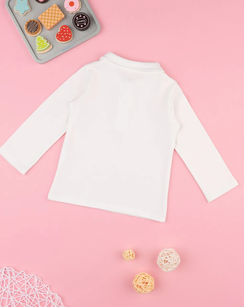 Prenatal Magliette Camicie E Body-Polo Bimba Panna "Cuore”
