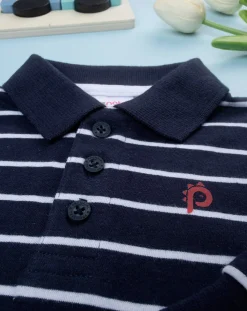 Prenatal Magliette Camicie E Body-Polo Bimbo Rigata Blu